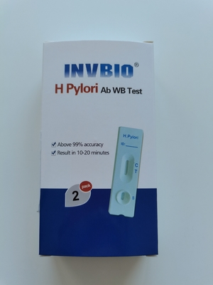 100% Sensitive Hospital H Pylori Ab Szybki test pełnej krwi Karta dla człowieka