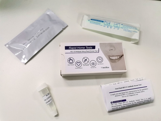 Zestaw testowy do wymazów z jamy ustnej Hiv 1/2 Łatwy w użyciu Zatwierdzenie Fsc