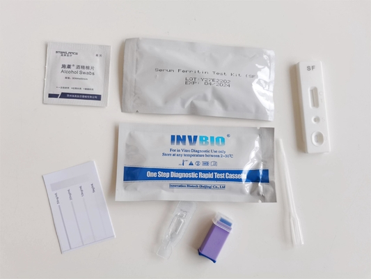 Szybki test immunofluorescencyjny Szybki test kasetowy Zestaw do testowania poziomu ferrytyny 2 testy/pudełko