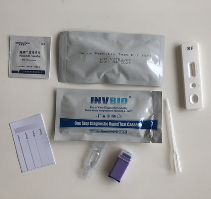 Invbio Ce Self Testing Anemia Test Kit Poziomy ferrytyny w surowicy Szybki w domu