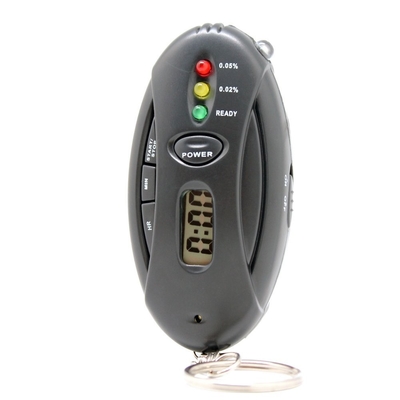 3 poziomy diody LED pokazują alkomat Tester alkoholu z zegarem Szybka reakcja dla bezpieczeństwa jazdy