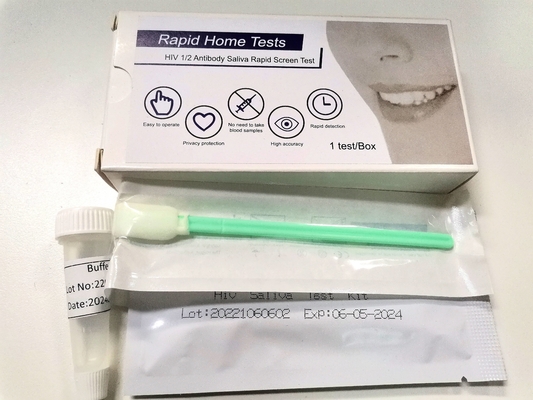 Ślina doustna 5-minutowa reakcja Hiv Zestawy szybkiego testu Self Home