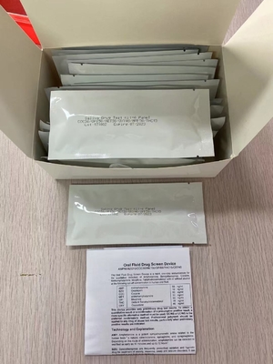 6 Wielopanelowy zestaw do badania narkomanii FDA do stosowania w jamie ustnej AMP / MET / COC / OPI / THC / BZO
