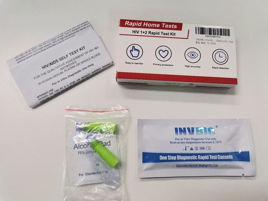HIV 1 + 2 Zestawy szybkiego testu na obecność wirusa Hiv we krwi Test na HIV AIDS Zatwierdzony przez CE
