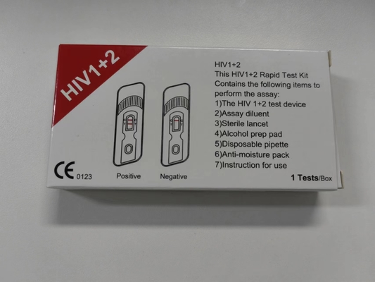 Jednoetapowy zestaw do samodiagnostyki Hiv 1 i 2 Wygodne szybkie wykrywanie pełnej krwi