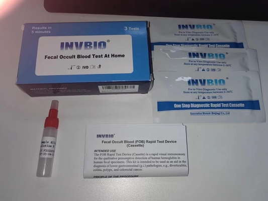 1 szt. Zestaw testowy Fobt/markery nowotworowe Test sprawdza obecność krwi ukrytej w kale